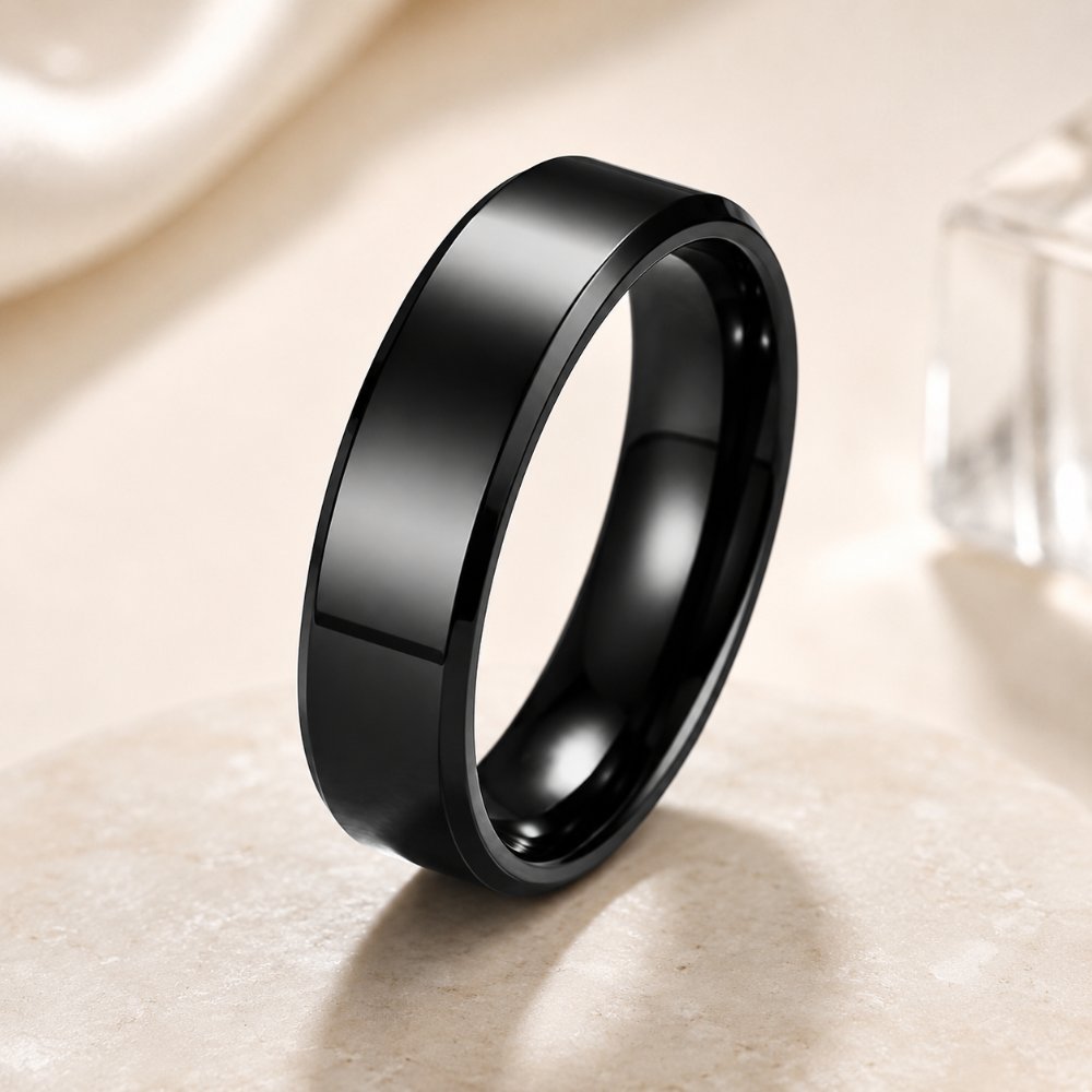Engravable Stainless Steel Flat Band Ring