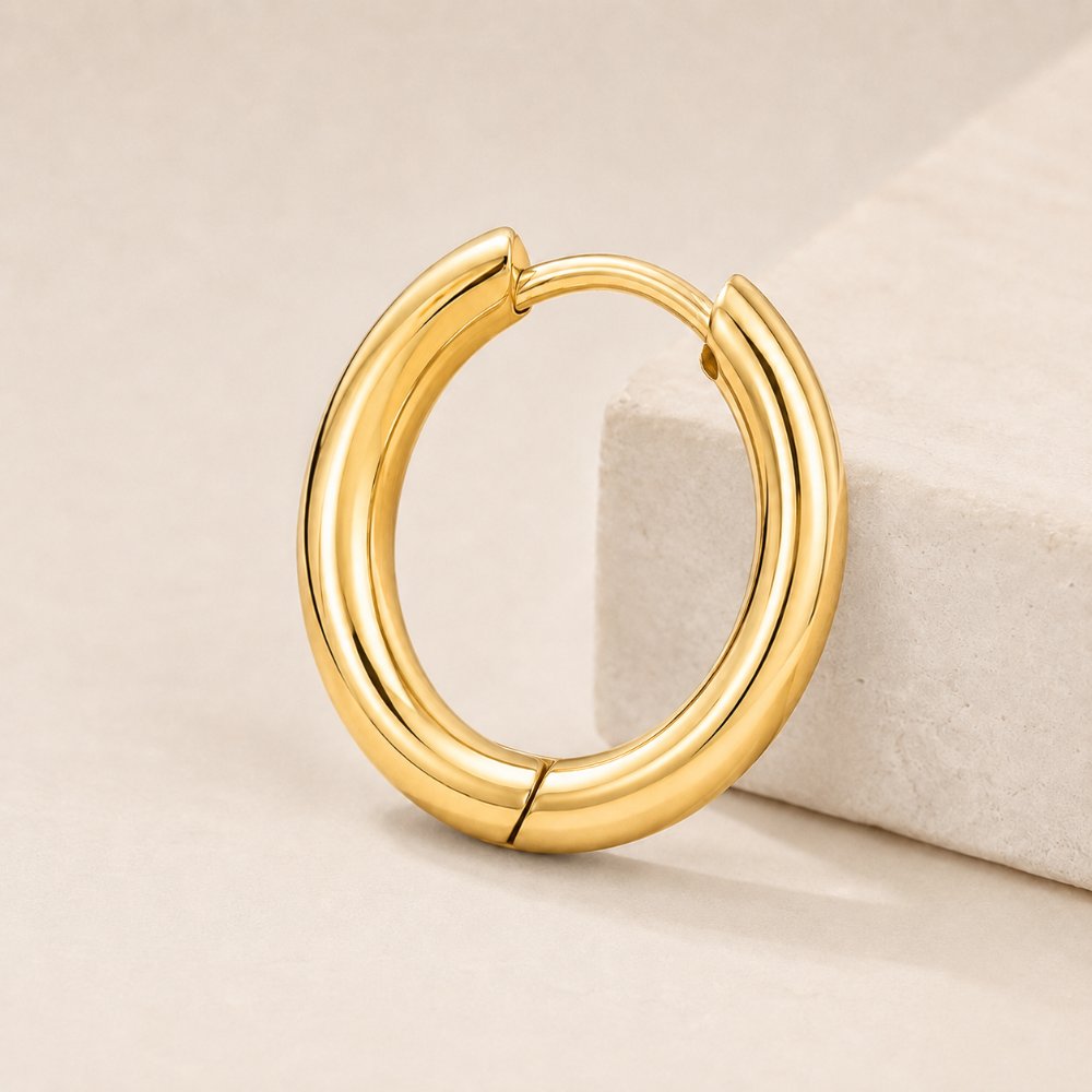 Stainless Steel Huggie Hoop Earrings