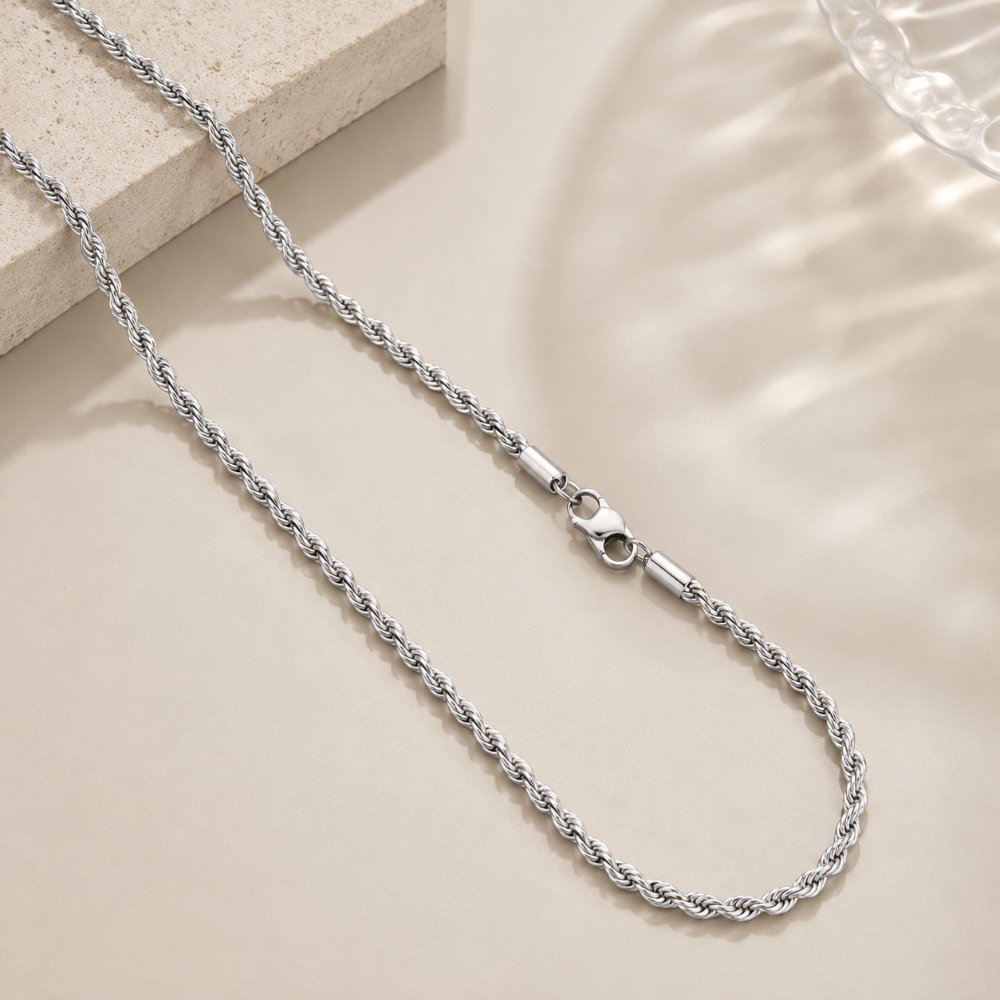 Stainless Steel Rope Chain Necklace