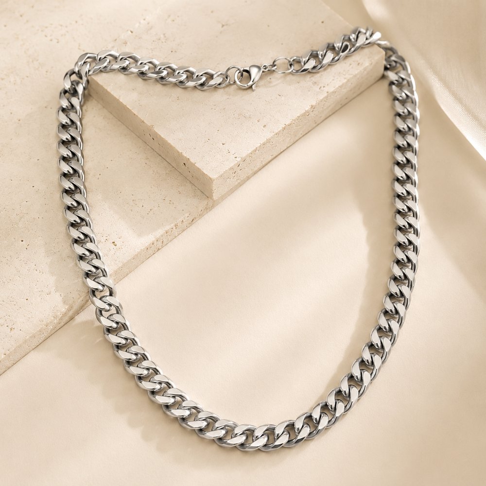 Stainless Steel NK Cuban Chain Necklace