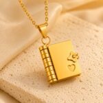 Stainless Steel Necklace Pendant Personalized Titanium Steel Book Necklace