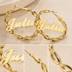 Stainless Steel Earrings Custom Stainless Steel Name Earrings