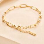 Stainless Steel Chain Bracelet Titanium Steel Paperclip Chain Bracelet