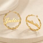 Stainless Steel Earrings Custom Stainless Steel Name Earrings