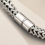 Stainless Steel Chain Bracelet Titanium Steel Double Woven Magnetic Clasp Bracelet