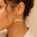 Stainless Steel Earrings Custom Stainless Steel Name Earrings