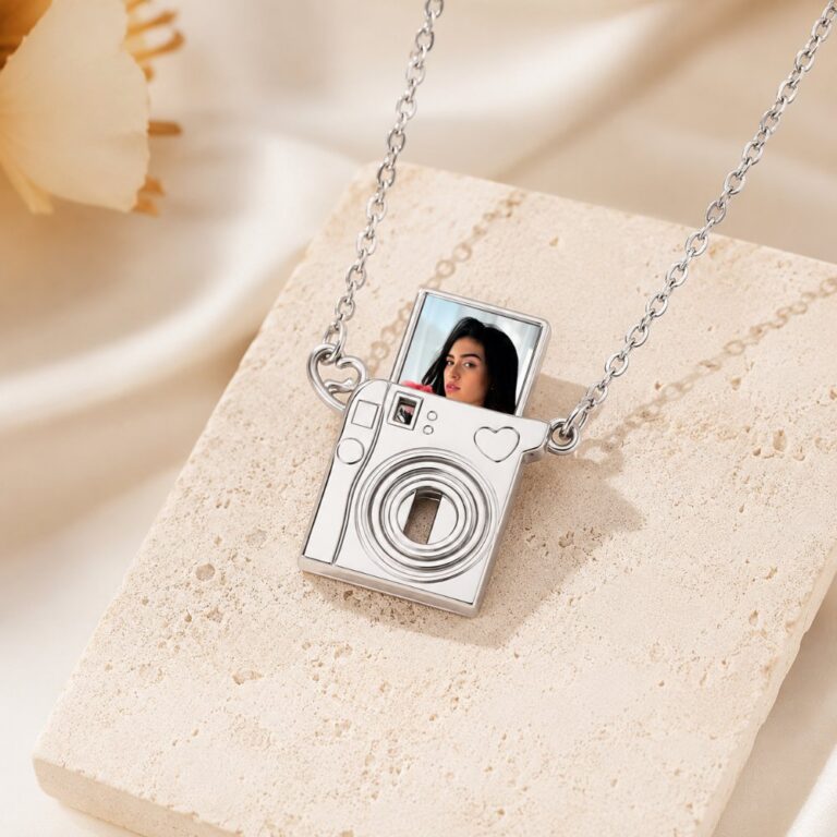 Stainless Steel Necklace Pendant Personalized Stainless Steel Camera Necklace