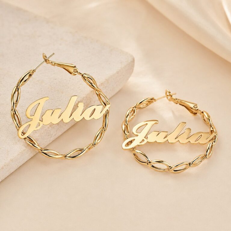 Custom Stainless Steel Name Earrings