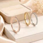 Stainless Steel Ring Stainless Steel Crystal Accent Ring