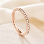 Stainless Steel Ring Stainless Steel Crystal Accent Ring