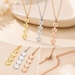 Stainless Steel Necklace Pendant Personalized Stainless Steel Paw Print Necklace