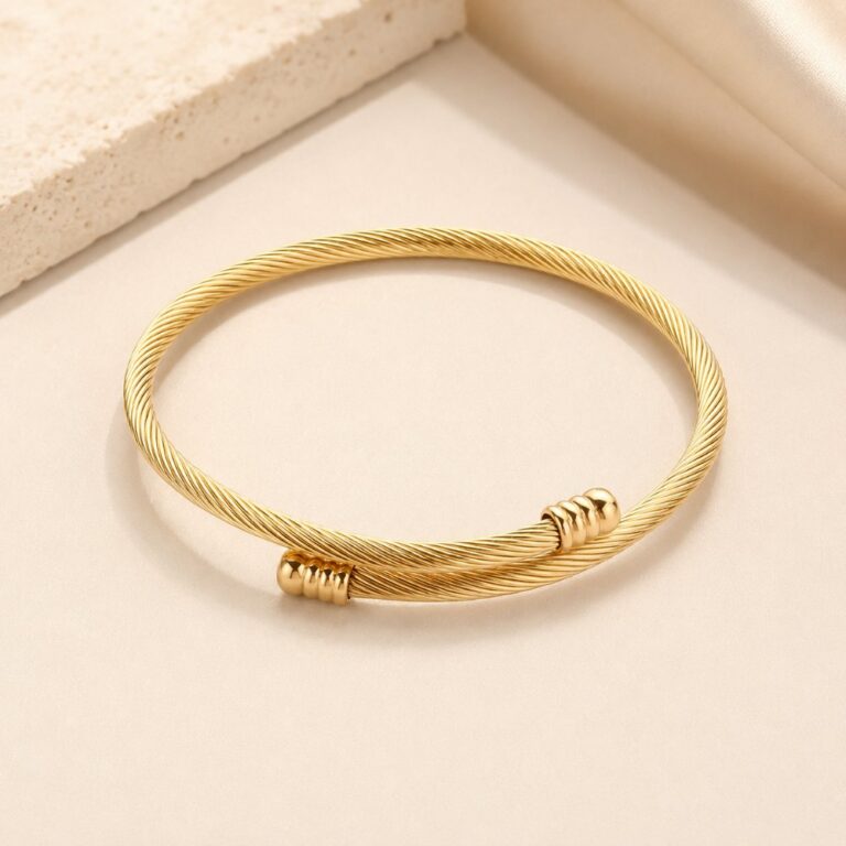Stainless Steel Bangle Bracelet Stainless Steel Twisted Cable Bangle