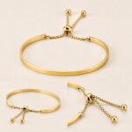 Stainless Steel Bangle Bracelet Adjustable Engravable Stainless Steel Bangle