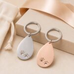 Stainless Steel Keychain Stainless Steel Paw Print Keychain