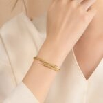 Stainless Steel Bangle Bracelet Stainless Steel Twisted Cable Bangle