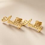 Stainless Steel Earrings Custom Stainless Steel Name Stud Earrings