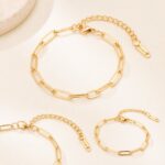 Stainless Steel Chain Bracelet Titanium Steel Paperclip Chain Bracelet