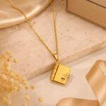 Stainless Steel Necklace Pendant Personalized Titanium Steel Book Necklace